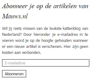 Abonneren op Mauws.nl
